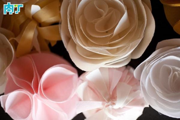 布艺绢花怎么做发簪,仿真花绢布手工制作教程视频