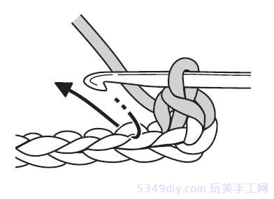 钩针平针锁针织法,钩针短针加针教程