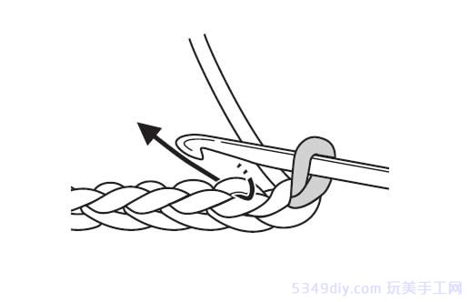 钩针平针锁针织法,钩针短针加针教程