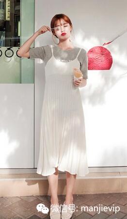 韩国夏季长裙搭配图 (韩版长裙穿搭)