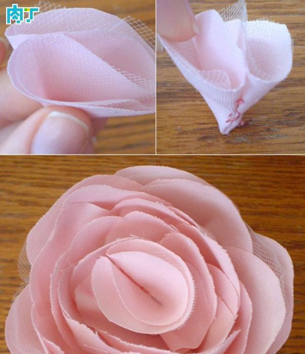 布艺绢花怎么做发簪,仿真花绢布手工制作教程视频