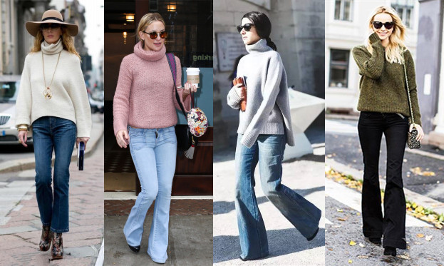 粗棒针毛衣宽松慵懒风搭配,拯救圆领粗针织毛衣穿搭