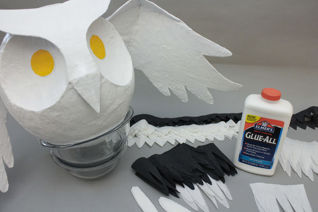 猫头鹰钟表手工制作,猫头鹰树叶手工贴画