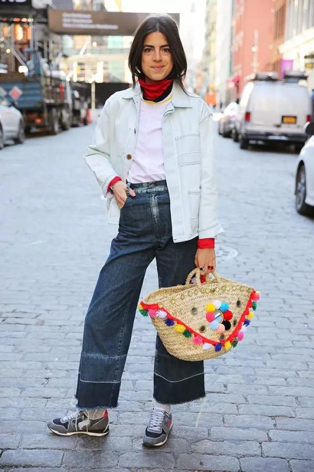 最时尚刺绣哈伦牛仔裤,轻奢刺绣阔腿牛仔裤