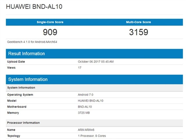 荣耀7x发布时间和价格,荣耀7x全面屏手机几核