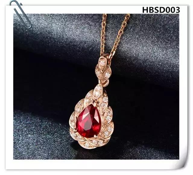 翡翠水滴吊坠款式图片,水滴红宝石吊坠天然彩色宝石正品