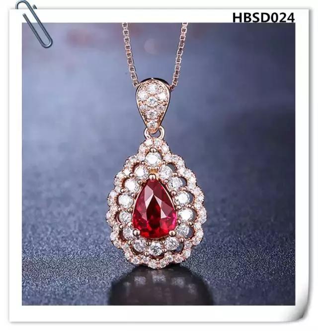 翡翠水滴吊坠款式图片,水滴红宝石吊坠天然彩色宝石正品