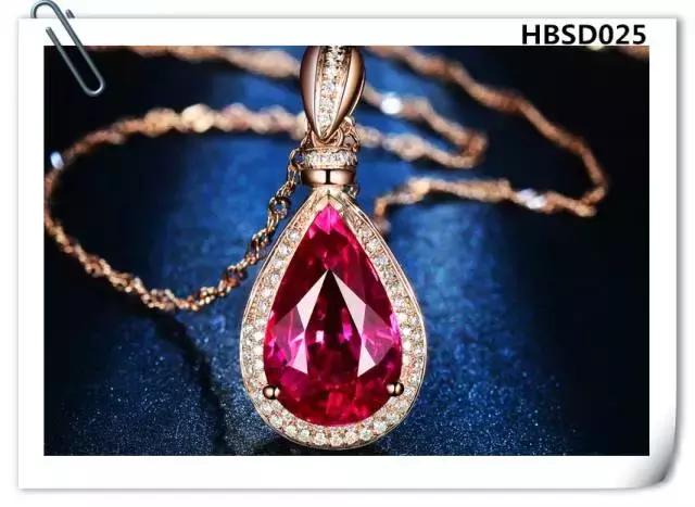 翡翠水滴吊坠款式图片,水滴红宝石吊坠天然彩色宝石正品