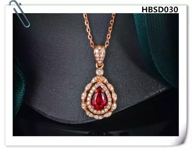 翡翠水滴吊坠款式图片,水滴红宝石吊坠天然彩色宝石正品