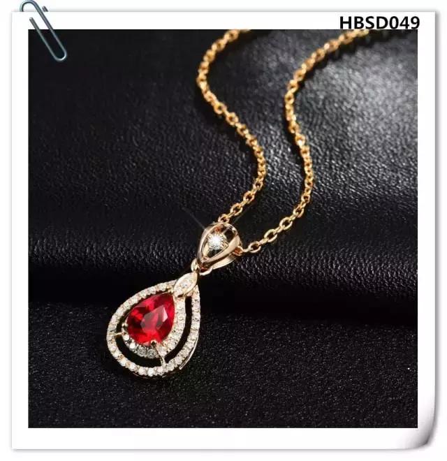 翡翠水滴吊坠款式图片,水滴红宝石吊坠天然彩色宝石正品