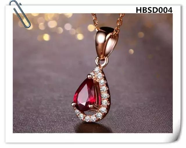 翡翠水滴吊坠款式图片,水滴红宝石吊坠天然彩色宝石正品
