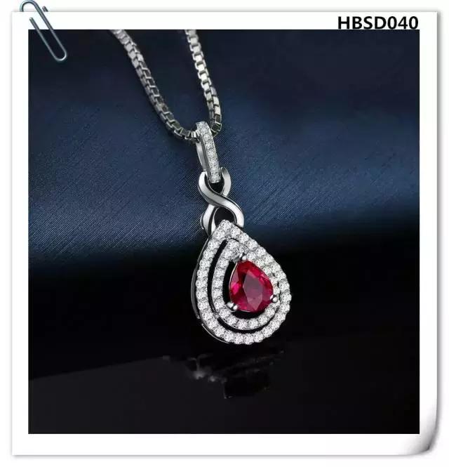 翡翠水滴吊坠款式图片,水滴红宝石吊坠天然彩色宝石正品