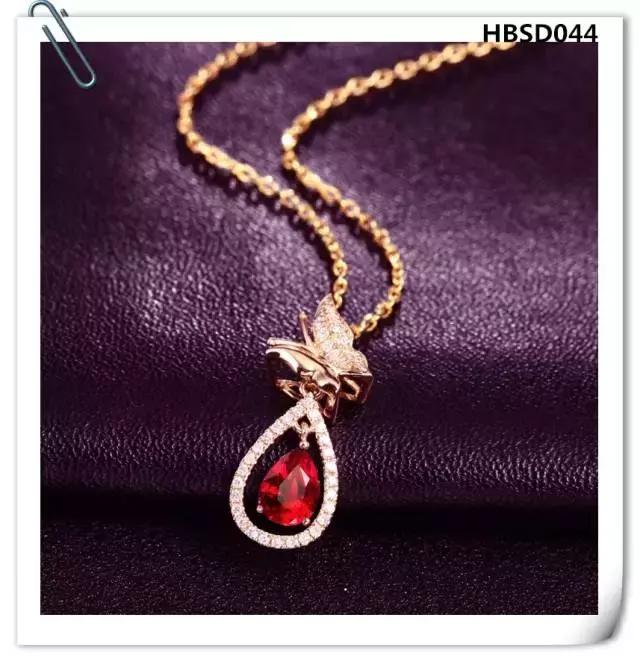 翡翠水滴吊坠款式图片,水滴红宝石吊坠天然彩色宝石正品