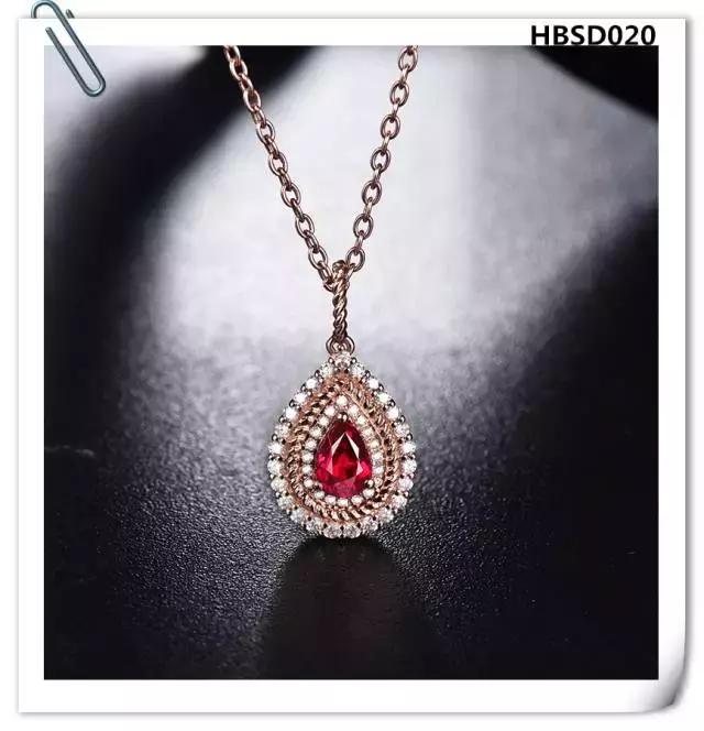 翡翠水滴吊坠款式图片,水滴红宝石吊坠天然彩色宝石正品