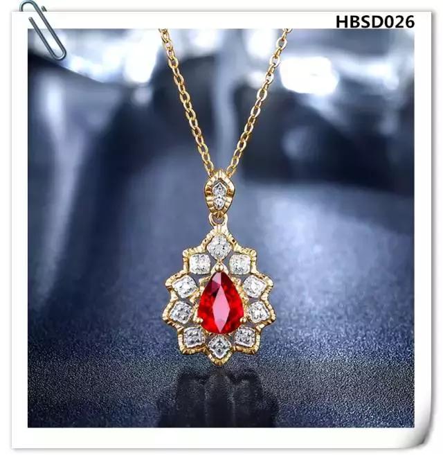 翡翠水滴吊坠款式图片,水滴红宝石吊坠天然彩色宝石正品