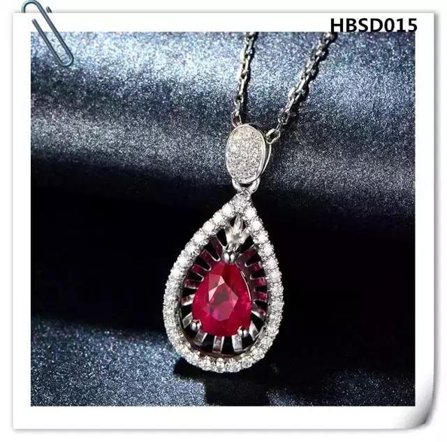 翡翠水滴吊坠款式图片,水滴红宝石吊坠天然彩色宝石正品