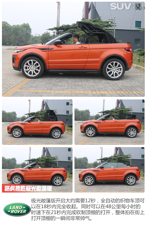 内外实拍展示路虎揽胜极光,揽胜极光敞篷版测评