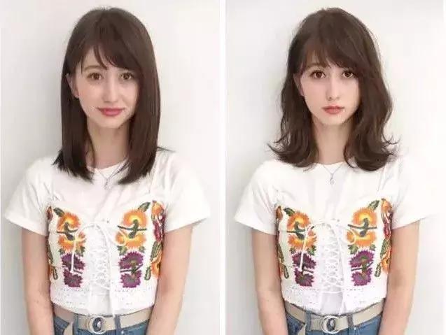 显脸小有层次感的中长发,中长发什么造型显小