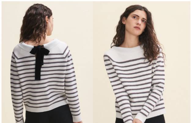 条纹毛衫怎么织好看,条纹大毛衣怎么搭配