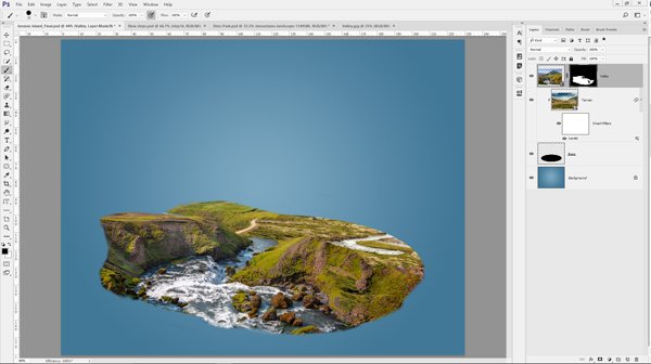 ps风景合成教程,ps小清新海边风格调色教程