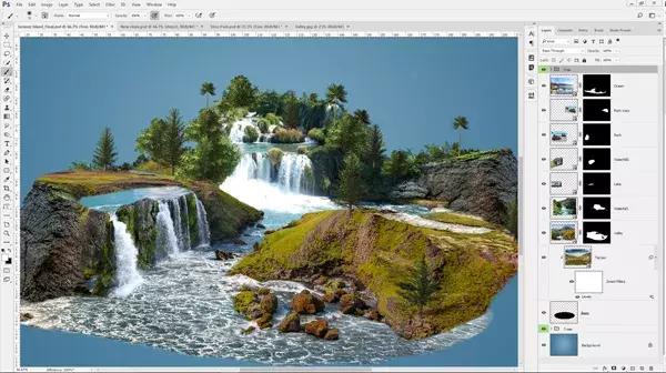 ps风景合成教程,ps小清新海边风格调色教程