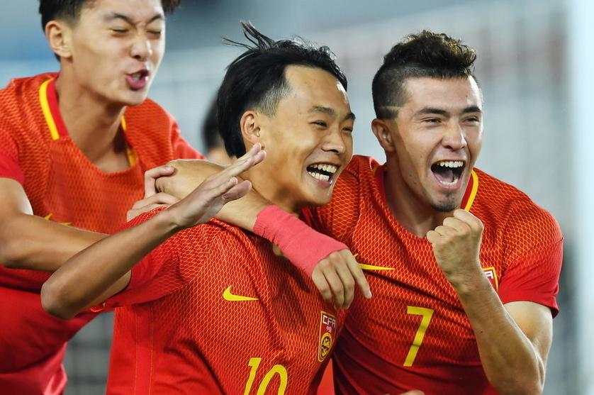 申花新星刘若钒在国奥训练期间,上海申花队球员刘若钒