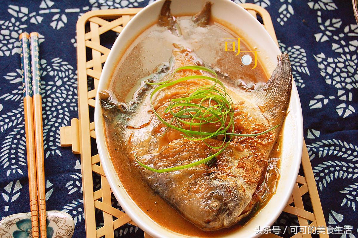 宁波雪菜烧鲳鱼做法,干烧鲳鱼最正宗的做法