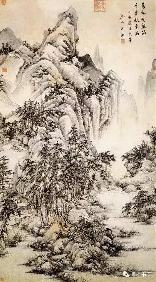 清代龚贤山水画高清大图,清代山水画名家作品欣赏