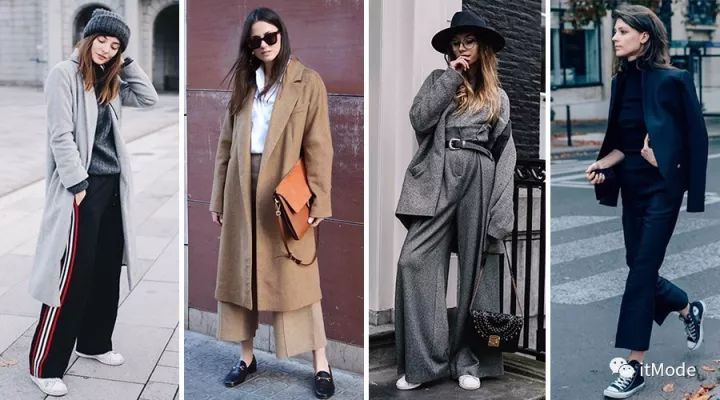 阔腿裤平底鞋,平底鞋阔腿裤搭配图片