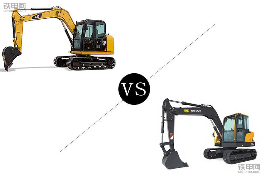 豪门小挖较量！卡特彼勒307E2对比沃尔沃EC80DPRO