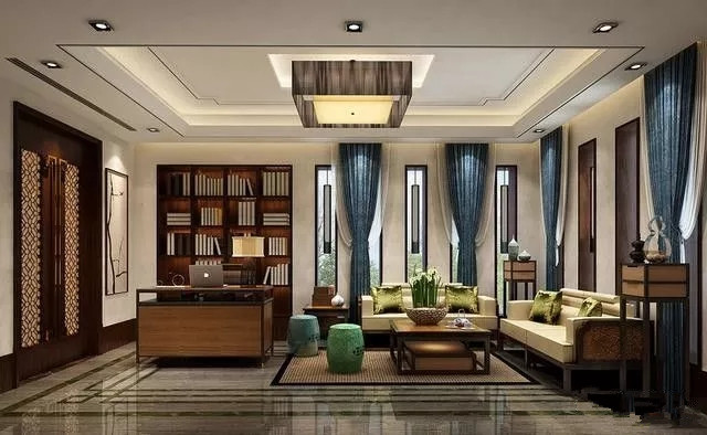 太原华洲装修效果图,复式500平方米现代新中式装修