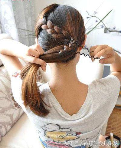 女孩必学的一款编发知性优雅大方,上街编发图片