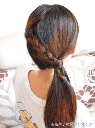 女孩必学的一款编发知性优雅大方,上街编发图片