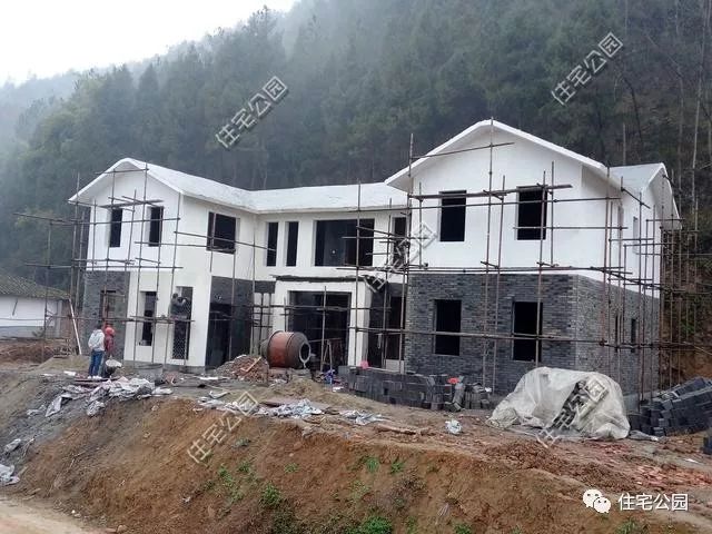 中国真实农村现代别墅,成都农村中式别墅建造