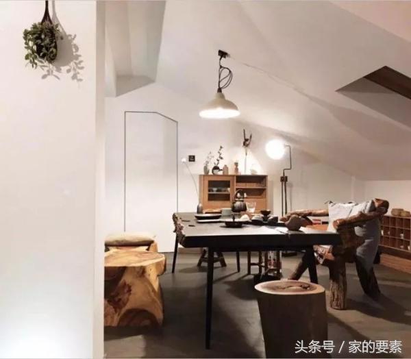 阁楼简洁大方的茶室,阁楼打造书房茶室