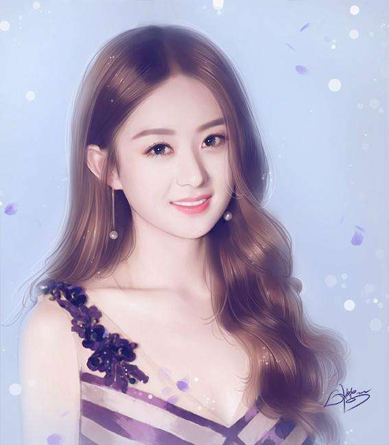 绘美人手绘女明星,手绘好看女孩