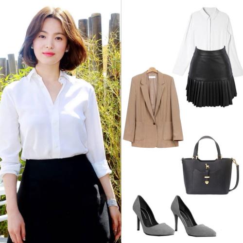 冬天穿很多衣服怎么才能变瘦,宋慧乔一身白裙