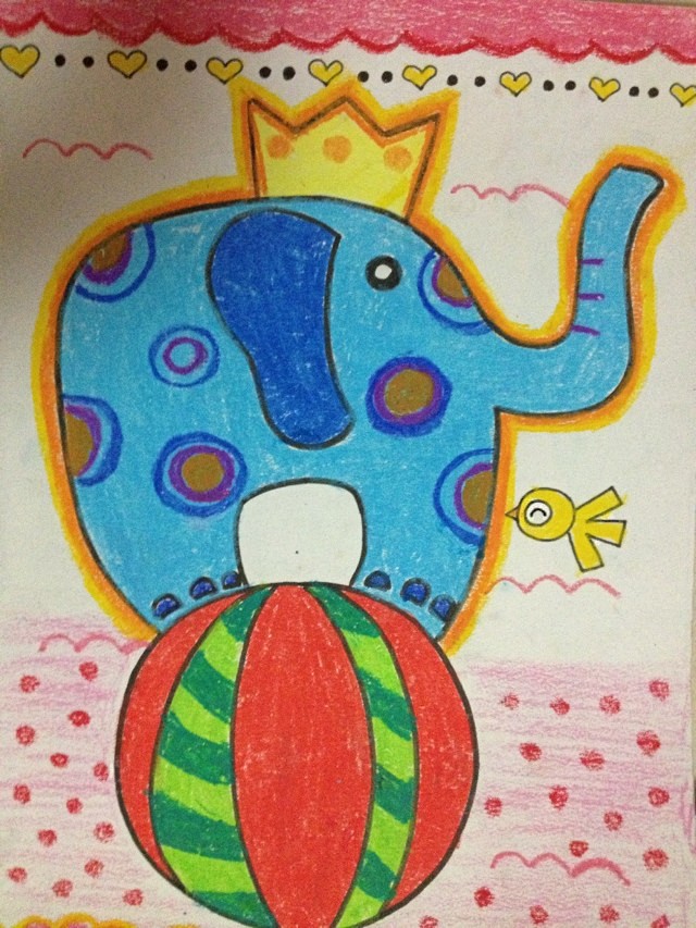 儿童画创意画8-10岁女孩马克笔,儿童创意儿童画4-6岁鲨鱼吃小鱼