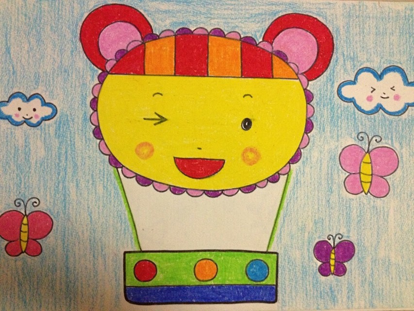 儿童画创意画8-10岁女孩马克笔,儿童创意儿童画4-6岁鲨鱼吃小鱼