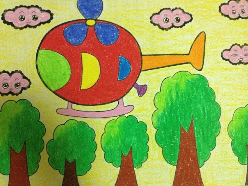 儿童画创意画8-10岁女孩马克笔,儿童创意儿童画4-6岁鲨鱼吃小鱼