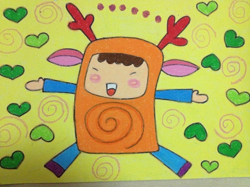 儿童画创意画8-10岁女孩马克笔,儿童创意儿童画4-6岁鲨鱼吃小鱼