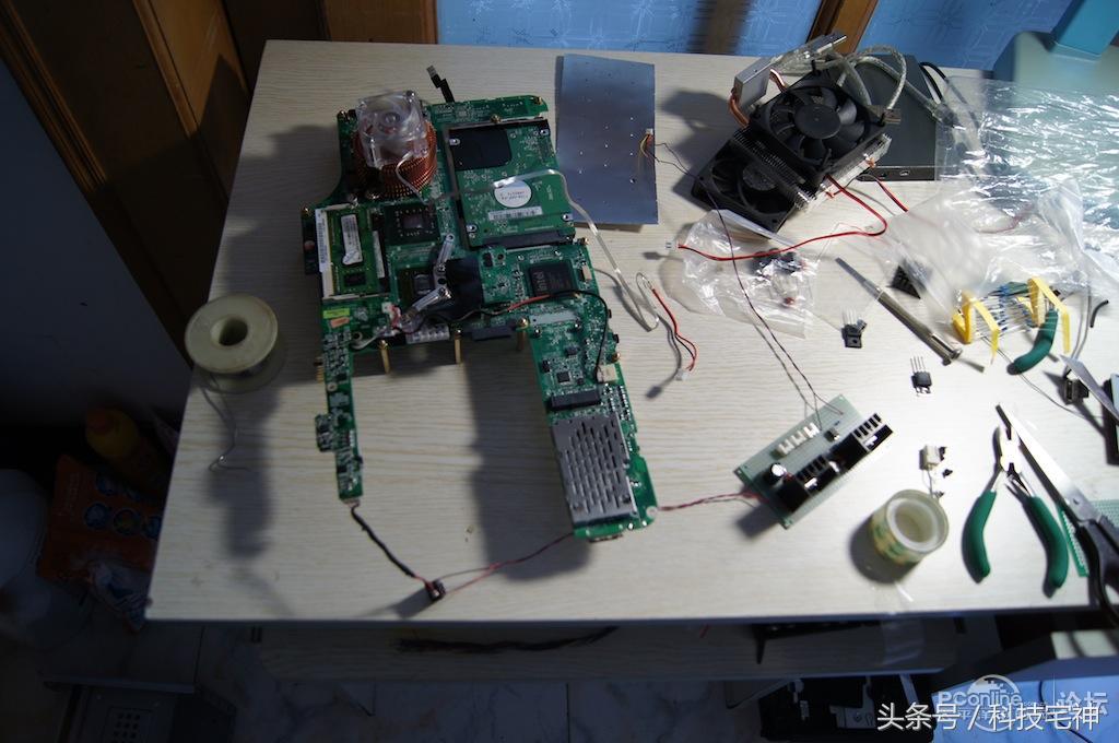 联想一体机拆机改台式电脑,旧联想笔记本改造小主机