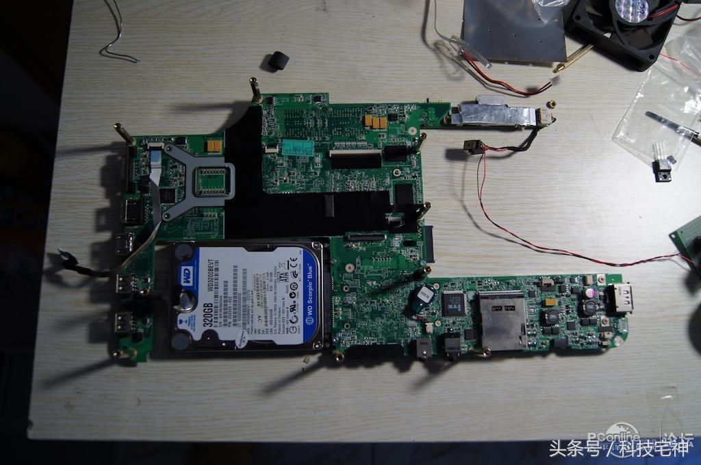 联想一体机拆机改台式电脑,旧联想笔记本改造小主机