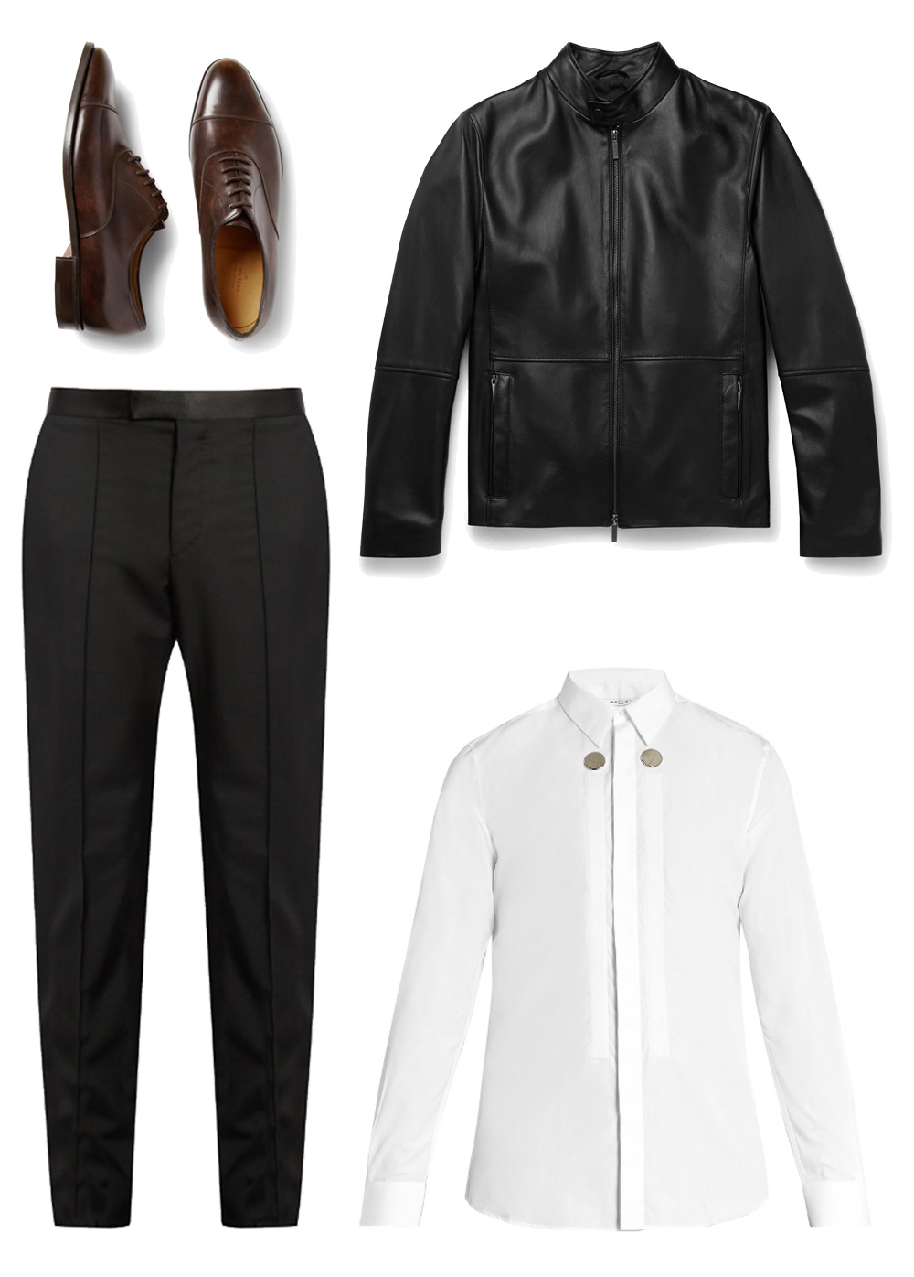 gq皮夹克怎么穿,gq复古搭配