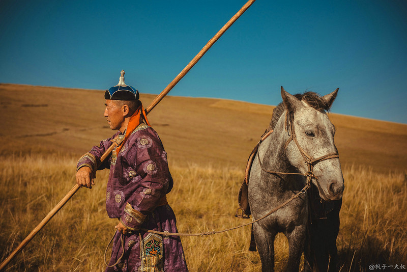 草原金秋美景图片,蓝天白云大草原的美图