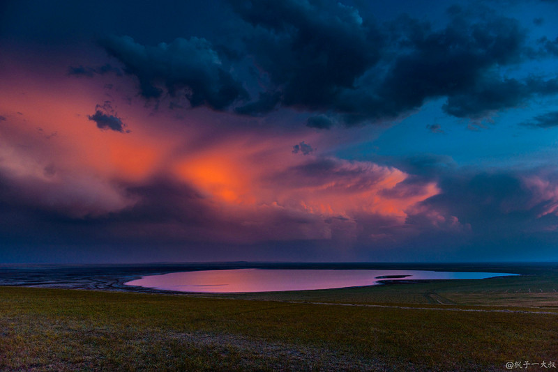 草原金秋美景图片,蓝天白云大草原的美图