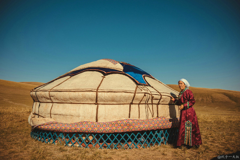 草原金秋美景图片,蓝天白云大草原的美图