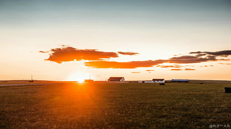 草原金秋美景图片,蓝天白云大草原的美图