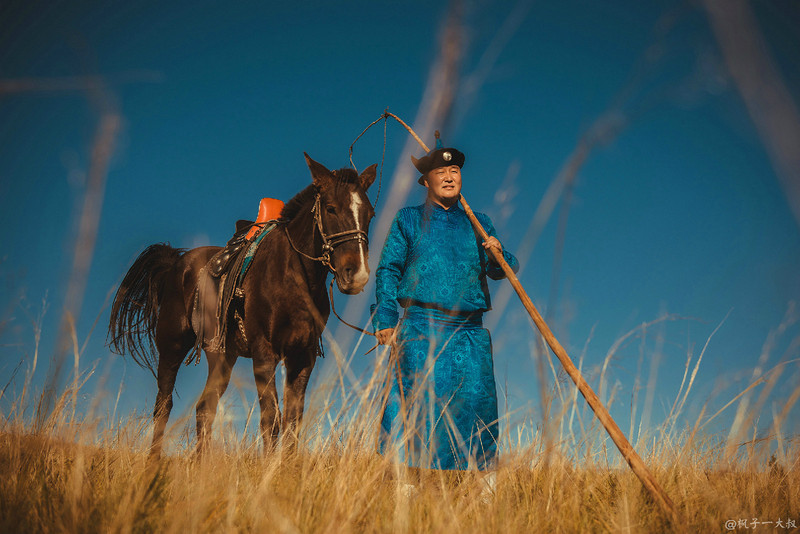 草原金秋美景图片,蓝天白云大草原的美图
