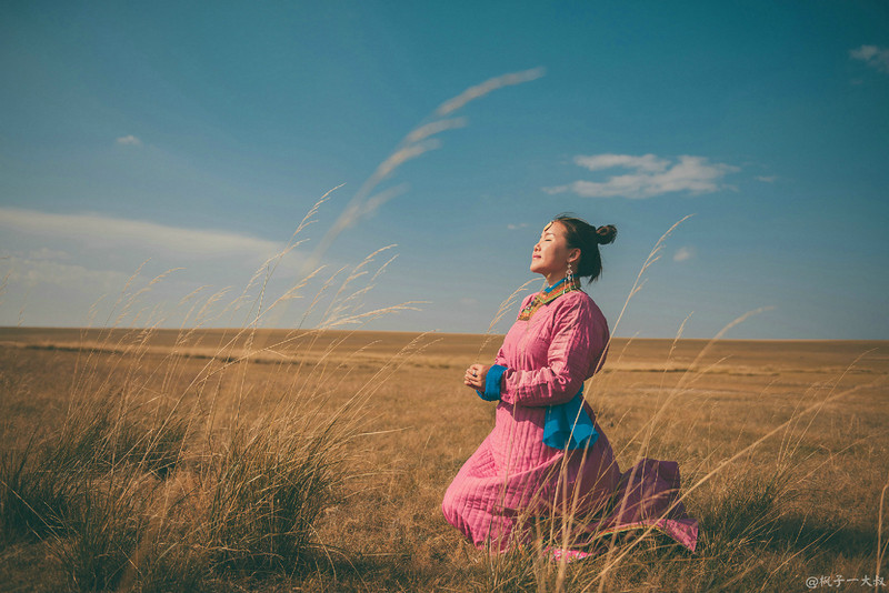 草原金秋美景图片,蓝天白云大草原的美图